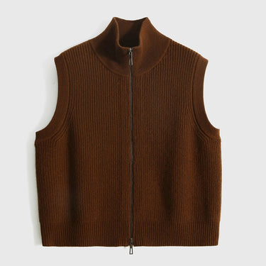 Women's Wool Loose-Knit Cardigan Vest