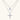 Two delicate sterling silver necklaces with moissanite stones - one solitaire pendant and one cross pendant on white background.