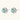 Round green moissanite stud earrings in sterling silver halo settings with brilliant sparkle on white background.