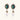 Ornate gold-plated drop earrings with rectangular abalone shell centers, crystal accents, and baroque pearl drops