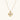 Gold filigree pendant with quatrefoil design, deep blue lapis lazuli center, clear crystal accents on ball chain
