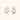Gold-plated double square frame earrings with freshwater pearl and crystal accents on white background