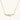 Gold-plated curved bar necklace with diamond accents on delicate chain against cream background