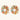 Vibrant starburst stud earrings with multicolor enamel rays and white pearl centers on gold-plated setting