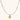 Delicate gold-plated necklace with mixed gemstone beads and ornate oval pendant on white background