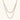 Layered gold chain necklace with organic baroque freshwater pearls and adjustable length on cream background