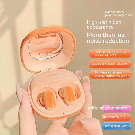 Small Powder Bluetooth Headset Active Noise Reduction Space Sound Effect Utrano