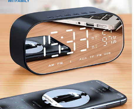 Wireless Bluetooth Low - tone Speaker With Alarm Clock Utrano
