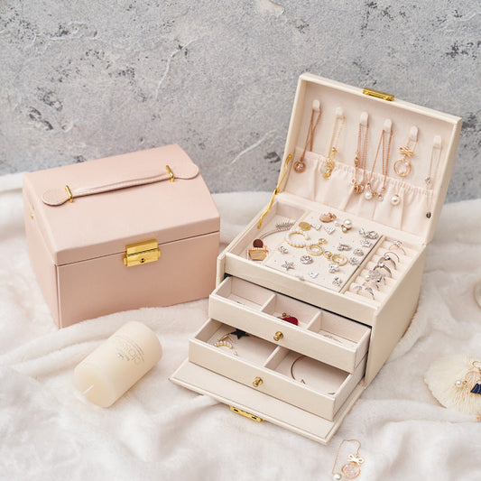 Three-layer Drawer Type Jewelry Storage Box Creative Jewelry Box
