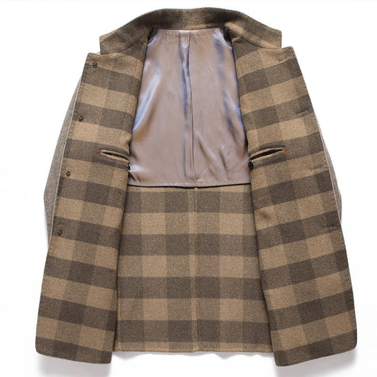 Men's Double-faced Woolen Goods Wool Overcoat Men's Mid-length Coat