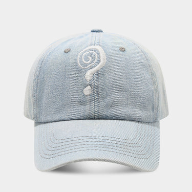 Creative Denim Question Mark Pattern Baseball Cap