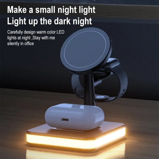 991 3 in 1 15W Electromagnetic Induction Wireless Fast Charging with 360 Degree Rotating Holder, 991 Utrano