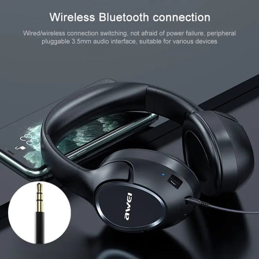 AWEI A770BL Bluetooth 5.0 Stereo Wireless Bluetooth Headset - UTrano