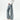Bamboo Texture Distressed Washed Straight Leg Oversized Tapered Jeans