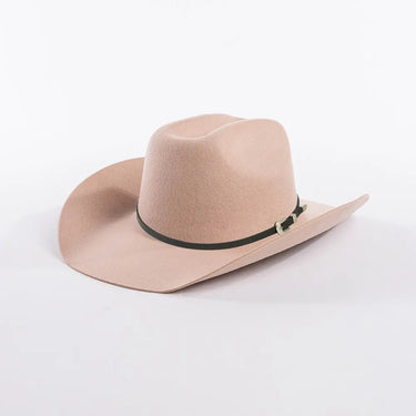 Belt Buckle Wide Brim Curling Wool Cowboy Hat