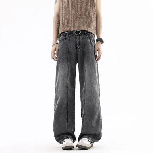 Black Ice Silk Denim Pants