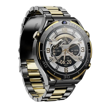 T7 1.508 inch 4G LTE Android 10 Smart Watch, 6GB+128GB, MTK6762 Octa Core, Support Heart Rate / Blood Oxygen(Gold) - UTrano