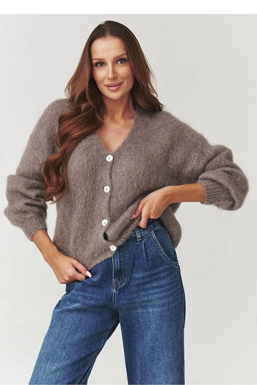 Cardigan model 219734 Makadamia