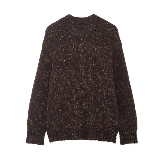 Casual and lazy style pleated knitted loose jacket