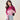 Chic Pink Gradient Long Sleeve Knit Cardigan Coat for Women, Autumn Winter Stylish Short Woolly Top