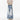 Deep Blue Denim Pants Men's Streetwear Style Flared Knife Cut Trousers