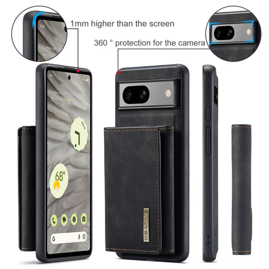 DG.MING M1 Series 3-Fold Multi Card Wallet + Magnetic Phone Case, For Google Pixel 7a