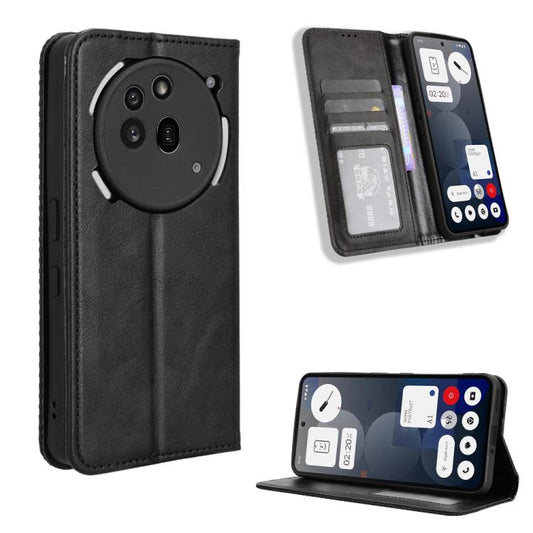 Magnetic Buckle Retro Texture Leather Phone Case, For Nothing Phone 2a, For Nothing Phone 2