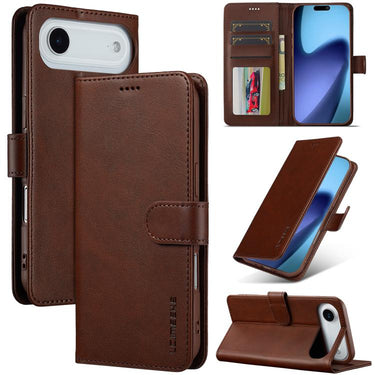 LC.IMEEKE Calf Texture Horizontal Flip Leather Case, iPhone 16e, For iPhone 16 Pro Max