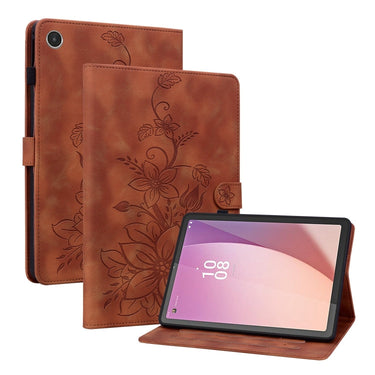 Lily Embossed Leather Tablet Case, For Lenovo Tab M8 4th Gen TB300FU, For Lenovo Tab M9, For Lenovo Tab P11 Pro Gen 2 11.2