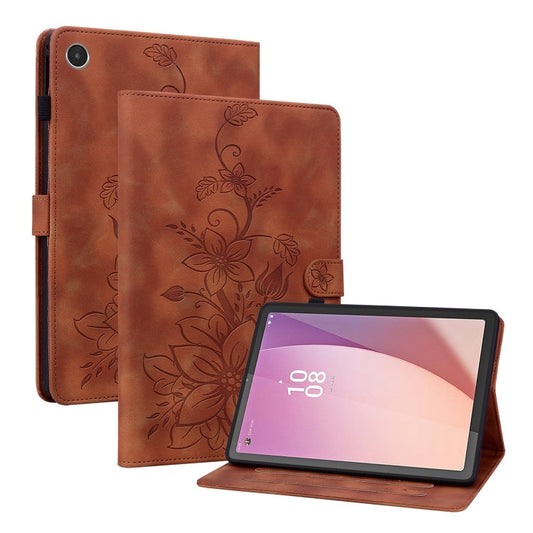 Lily Embossed Leather Tablet Case, For Lenovo Tab M8 4th Gen TB300FU, For Lenovo Tab M9, For Lenovo Tab P11 Pro Gen 2 11.2