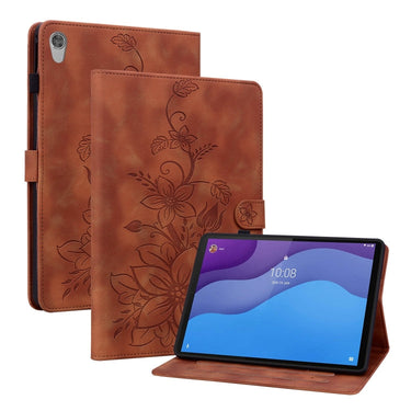 Lily Embossed Leather Tablet Case, For Lenovo Tab M10 HD Gen2, For Lenovo M10 Plus 10.3, For Lenovo Tab M8 HD 8.0