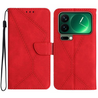 Stitching Embossed Leather Phone Case, For Xiaomi 17, For Xiaomi Poco M7 4G 169mm, For Xiaomi 15T Pro, For Xiaomi 15T