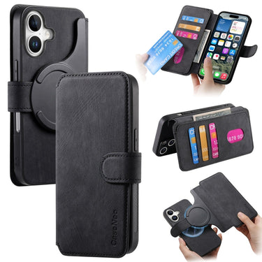 CaseNeo MagSafe RFID Anti-theft Retro Leather Phone Case, For iPhone 16, For iPhone 15 Pro Max, For iPhone 15 Pro, For iPhone 15 Plus