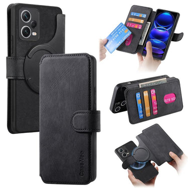 CaseNeo MagSafe RFID Anti-theft Retro Leather Phone Case, For Redmi Note 11S 4G, For Redmi Note 10 4G / Note 10S
