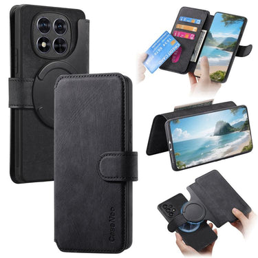 CaseNeo MagSafe RFID Anti-theft Retro Leather Phone Case, For Redmi Note 15 Pro 4G Global 163.2mm, For Redmi K90 / Poco F8 Pro, For Redmi Note 15 Pro 5G Global 163.6mm, For Redmi Turbo 4 Pro / Poco F7