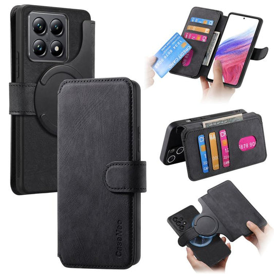 CaseNeo MagSafe RFID Anti-theft Retro Leather Phone Case, For Xiaomi Poco M6 Pro 4G, For Xiaomi Poco M6, For Xiaomi Poco X6 5G, For Xiaomi 13T / 13T Pro