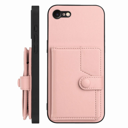 Button Card Bag RFID Anti-theft Phone Case, For iPhone SE 2022 / 2020, For iPhone 13 Pro Max, For iPhone 13 Pro, For iPhone 13