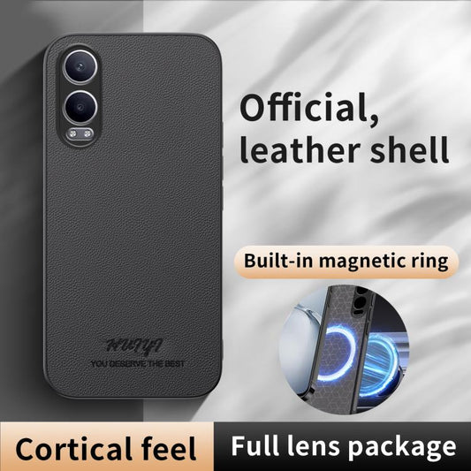 HUIYI Leather Magnetic Phone Case, For OPPO K12x, For OPPO A3x 5G India, For OPPO Reno12 F 5G Global, For OPPO A3 Pro India