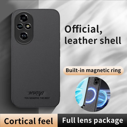 HUIYI Leather Magnetic Phone Case, For Honor 200, For Honor 200 Pro, For Honor 200 Lite Global, For Honor X8b