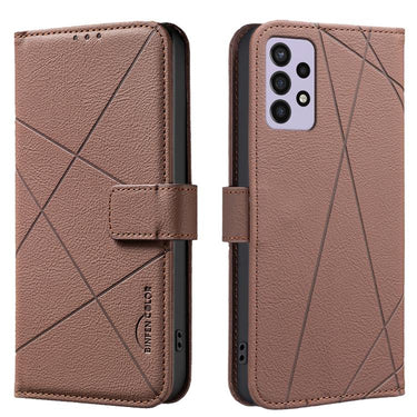 Geometric Pattern RFID Leather Phone Case, For Samsung Galaxy A32 5G