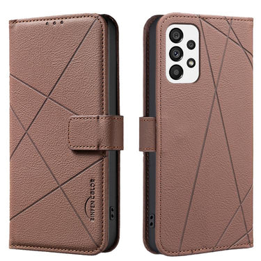 Geometric Pattern RFID Leather Phone Case, For Samsung Galaxy A73 5G, For Samsung Galaxy A33, For Samsung Galaxy A52 / A52S, For Samsung Galaxy A03S / A02S