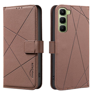 Geometric Pattern RFID Leather Phone Case, For Infinix Hot 60 Pro+ 4G, For Infinix Hot 60 Pro 4G, For Infinix Smart 10 4G, For Infinix Note 50 Pro+ 5G