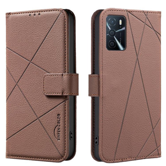 Geometric Pattern RFID Leather Phone Case, For OPPO A94 5G / F19 Pro+ / Reno5 Z 5G, For OPPO A74 5G / A93 5G / A54 5G, For OPPO A74 4G / F19 4G, For OPPO A72 / A52 / A92