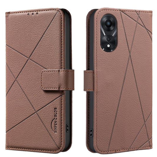 Geometric Pattern RFID Leather Phone Case, For OPPO A78 5G, For OPPO A96 5G / Reno7 Z, For OPPO A16 / A16S / A54S / A55 5G, For OPPO A94 4G / Reno5 F / F19 Rro