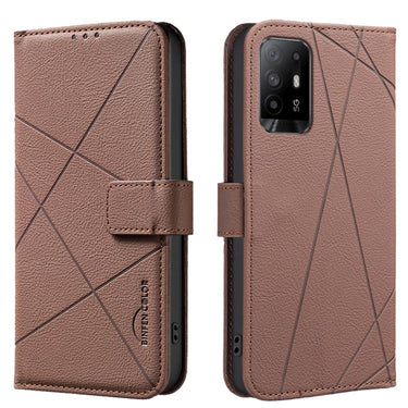 Geometric Pattern RFID Leather Phone Case, For OPPO A94 5G / F19 Pro+ / Reno5 Z 5G, For OPPO A74 5G / A93 5G / A54 5G, For OPPO A74 4G / F19 4G, For OPPO A72 / A52 / A92