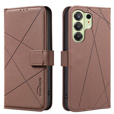 Geometric Pattern RFID Leather Phone Case, For Tecno Camon 50 4G, For Tecno Spark Go 3, For Tecno Pova 7 Pro 5G, For Tecno Spark 40 Pro 4G