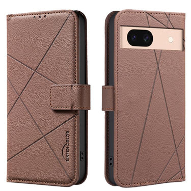 Geometric Pattern RFID Leather Phone Case, For Google Pixel 8