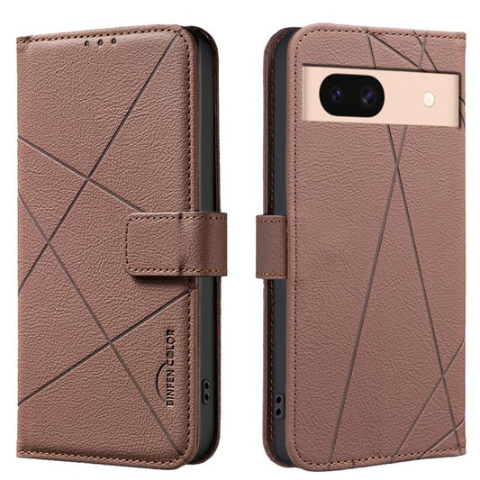 Geometric Pattern RFID Leather Phone Case, For Google Pixel 8