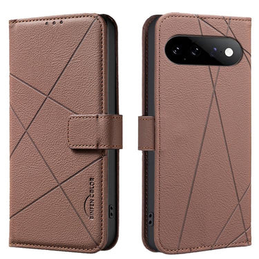 Geometric Pattern RFID Leather Phone Case, For Google Pixel 11 / 11 Pro, For Google Pixel 10a, For Google Pixel 9a, For Google Pixel 9 Pro XL