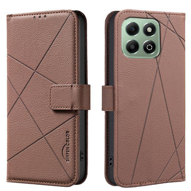 Geometric Pattern RFID Leather Phone Case, For Honor X6B, For Honor 200 Lite, For Honor X8B, For Honor X9B / Magic6 Lite